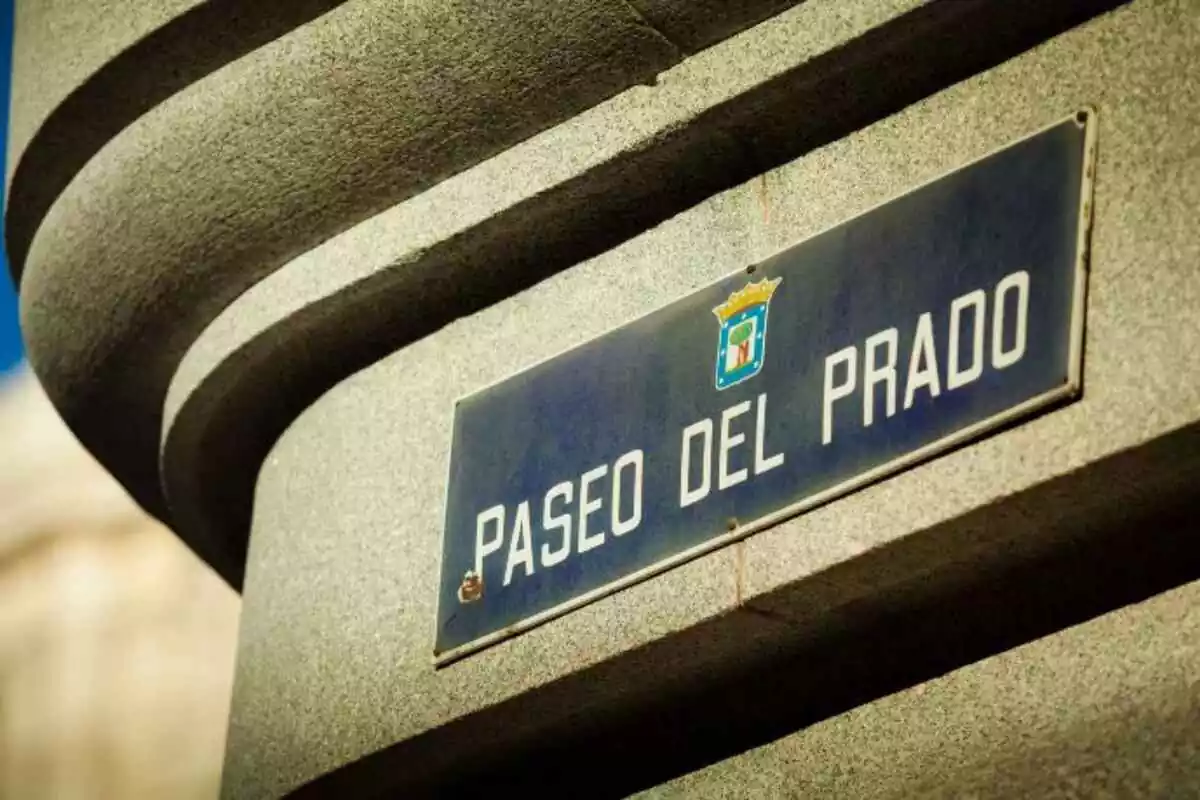 Placa Paseo del Prado de Madrid