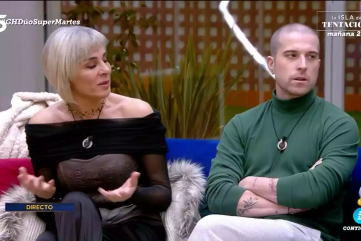 Captura de Marc Florensa y Ana María Aldón en GH DÚO este martes 16 de enero en Telecinco