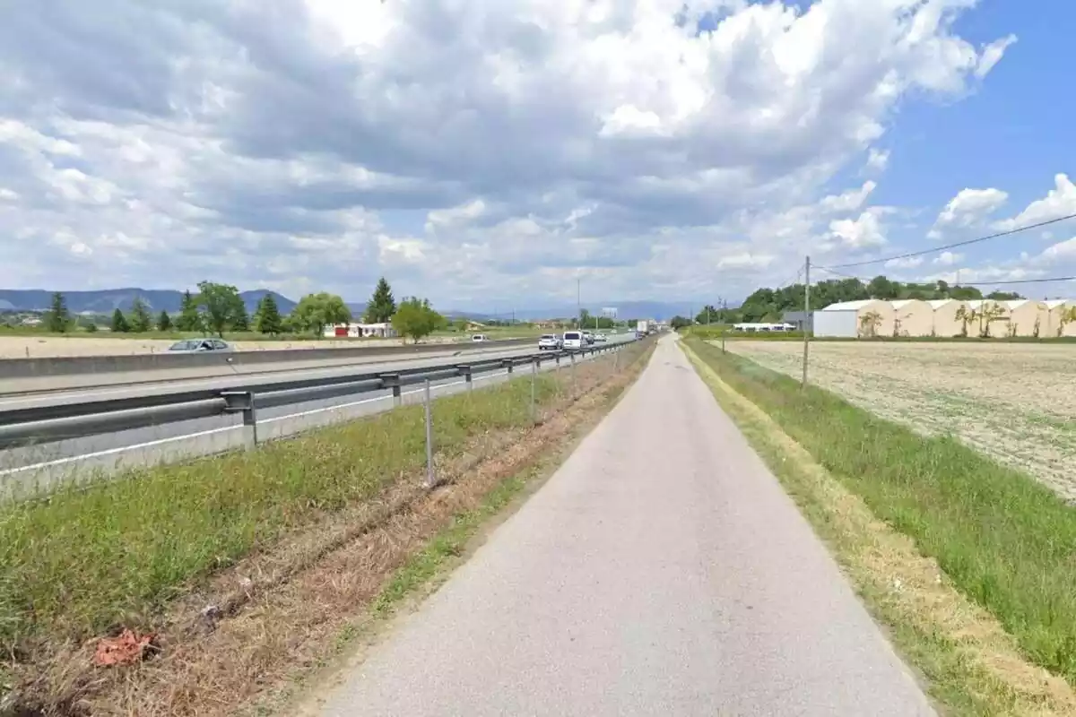 Imagen de la carretera C-17 a la altura de Malla, en Osona