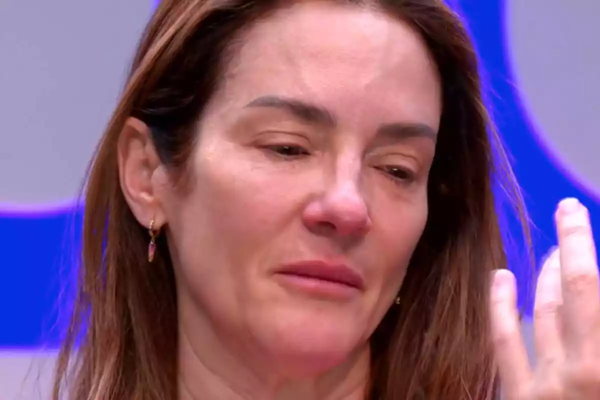 Captura de 'GH Dúo' con Elena Rodríguez llorando el 16 de enero de 2024