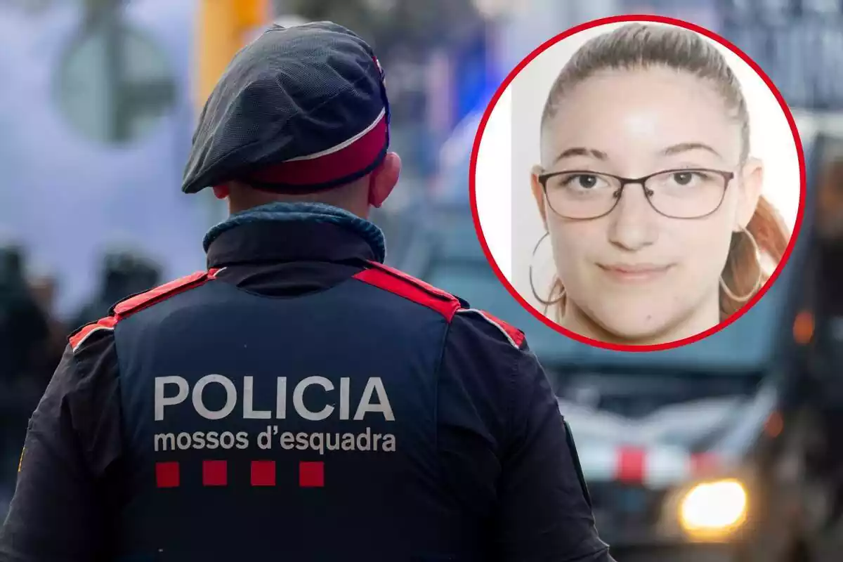 Montaje fotográfico entre una imagen de los Mossos d'Esquadra y Emma, desaparecida en Rubí
